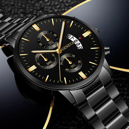 Luxury Stainless Steel Quartz Watch for Men