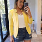 Thin White Blazer for Women Office Style