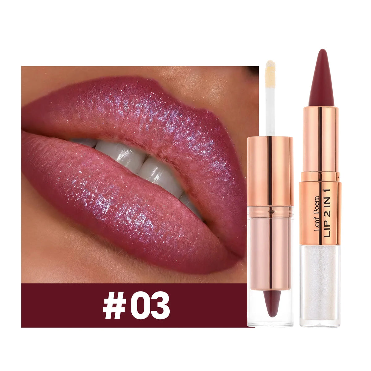 Waterproof Matte Black Lipstick and Lipgloss Duo
