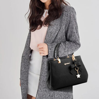 Elegant Plum Bowknot Crossbody Bag for Women