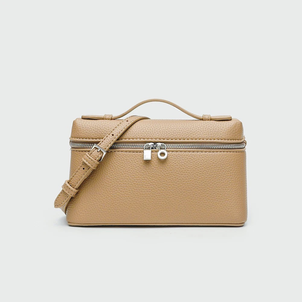 Lychee Grain Patent Leather Shoulder Bag for Women