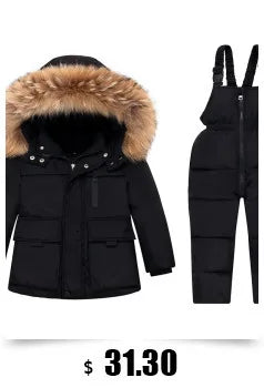 Children's Hooded Parka Down Jacket with Dinosaur Design