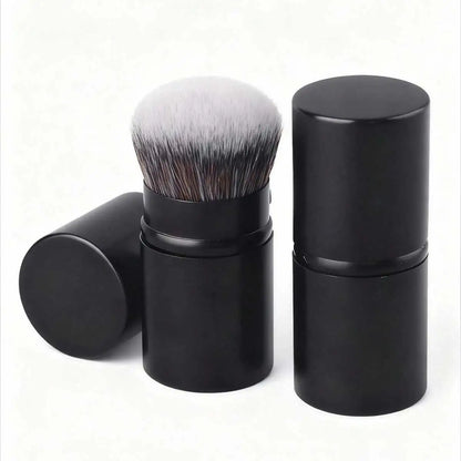 Retractable Makeup Brush with Synthetic Hair