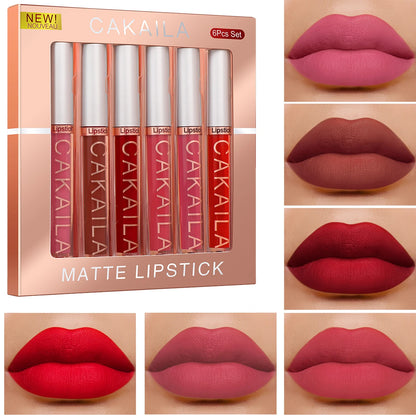CAKAILA 6-Color Liquid Matte Lip Gloss Set
