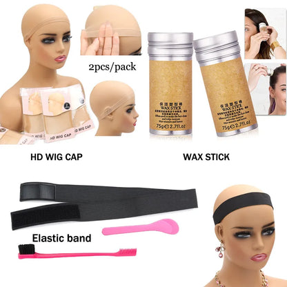 12Pcs Wig Installation Kit with Hair Mousse and Glue