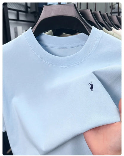 Cotton Men's Short Sleeve T-Shirt Casual Round Neck