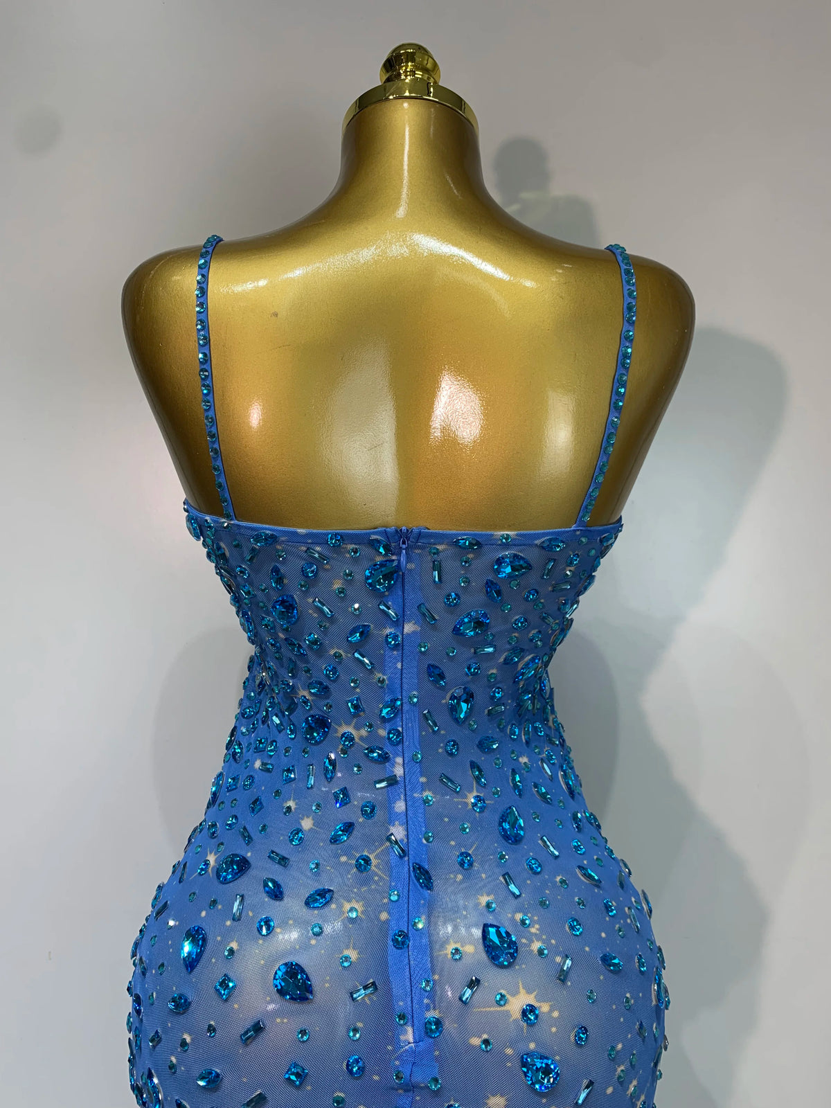 Luxury Rhinestone Mesh Bodycon Dress for Women