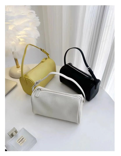 Soft Cowhide Mini Crossbody Bag with Split Leather