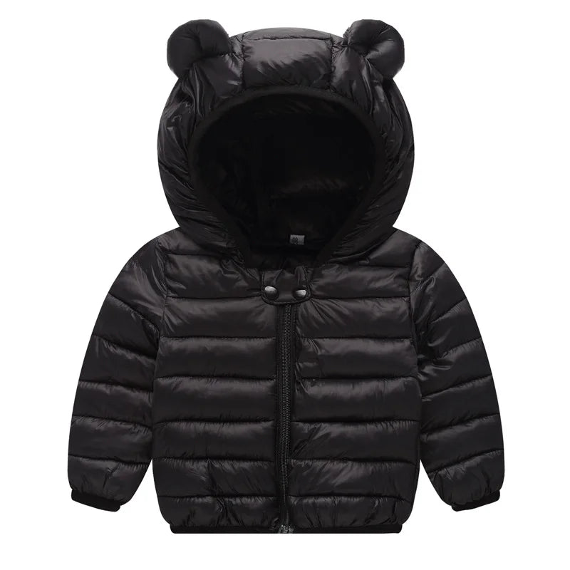 Thick Winter Jacket for Kids Hooded Cotton Outerwear