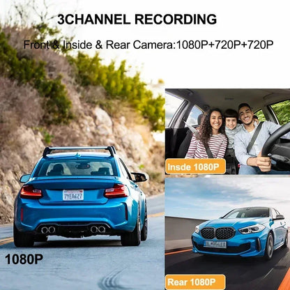 1080P WiFi Dash Cam with Front and Rear Cameras