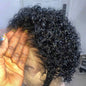 Pixie Cut Kinky Curly Bob Wig Transparent Lace Front