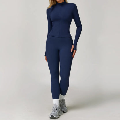 Yoga Suit Sports Set for Women Long Sleeve Athletic Wear