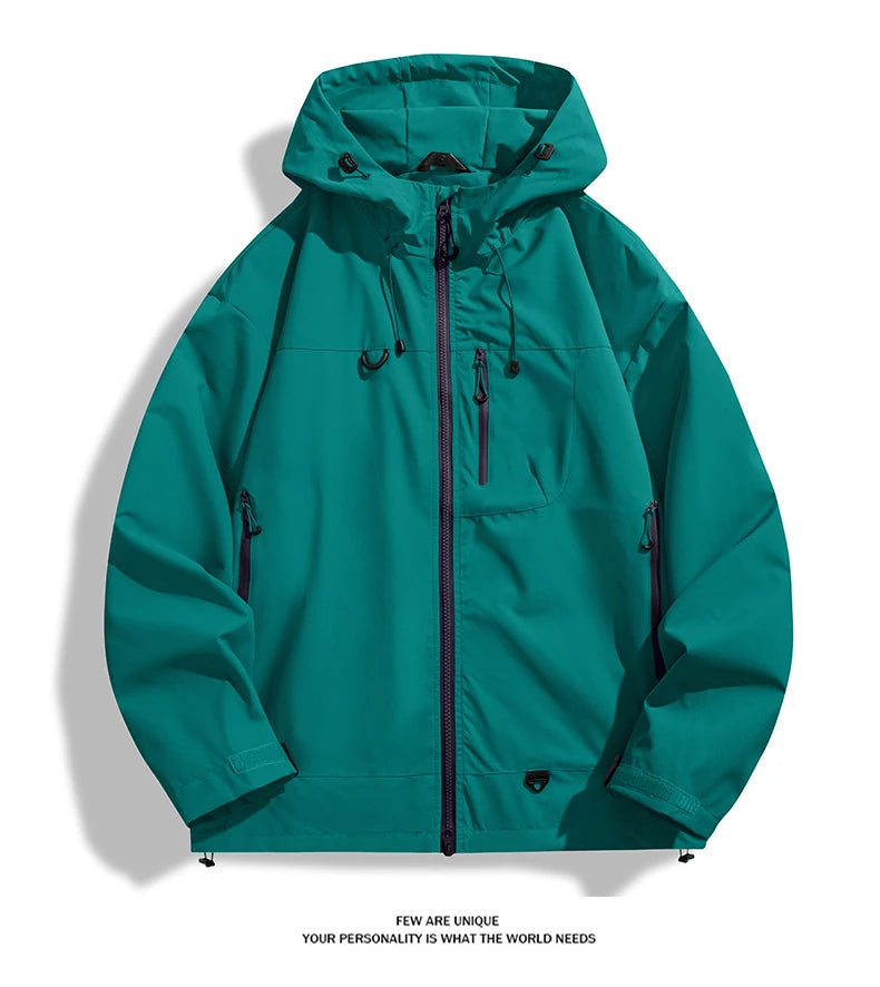 LNGXO Waterproof Windbreaker Jacket for Hiking and Camping
