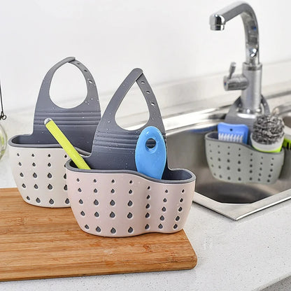 Kitchen Sink Drain Basket Silicone Holder Organizer