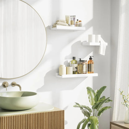 Wooden Floating Shelves Set of 2 Wall Mounted