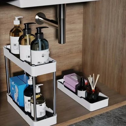 Multi-layer Metal Storage Trolley for Bathroom and Kitchen
