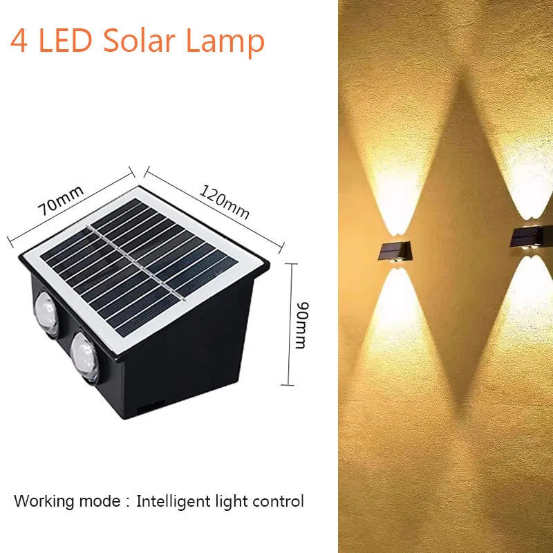 Solar Wall Lamp Waterproof Outdoor Garden Light