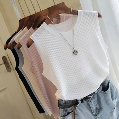 Summer Knitted Blouse Shirt for Women
