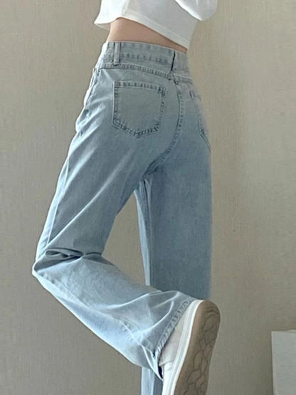 Women's Loose Denim Straight Leg Pants