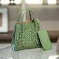 Mini Cowhide Shoulder Handbag Genuine Leather Bucket Bag