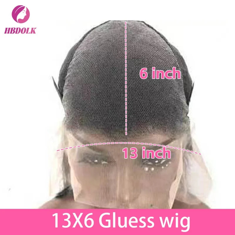 13x6 HD Lace Frontal Wig Human Hair Body Wave Natural Black