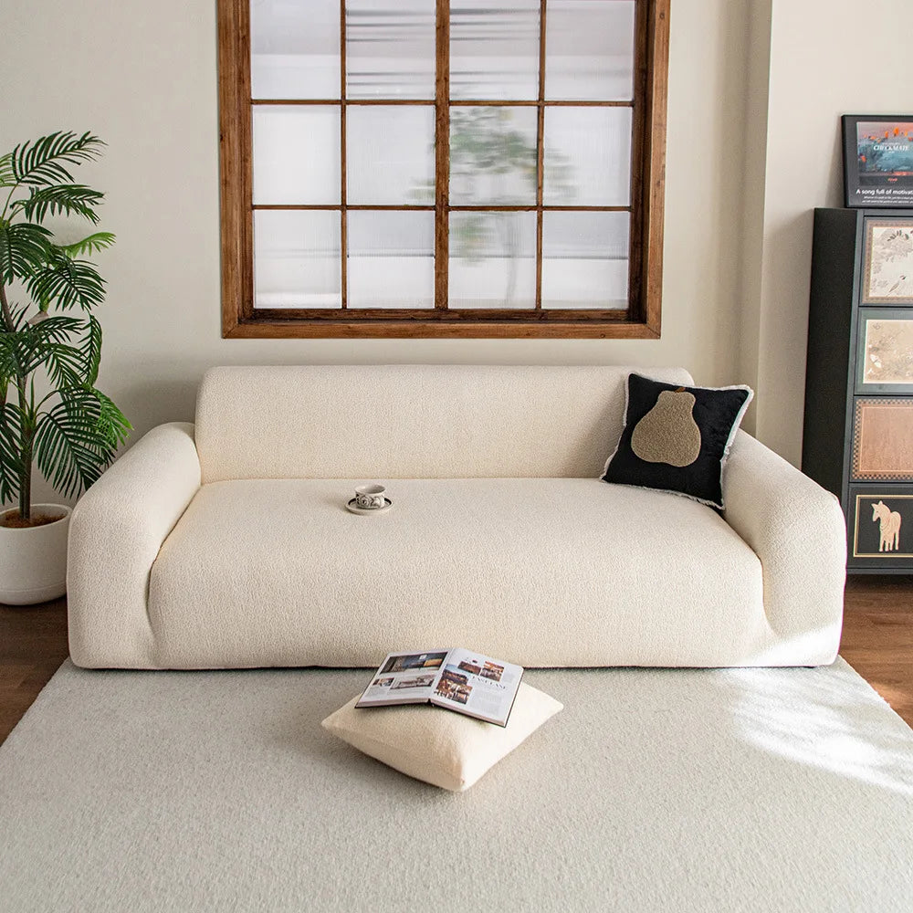 Adjustable Velvet Sofa Cover for L Shape Couch