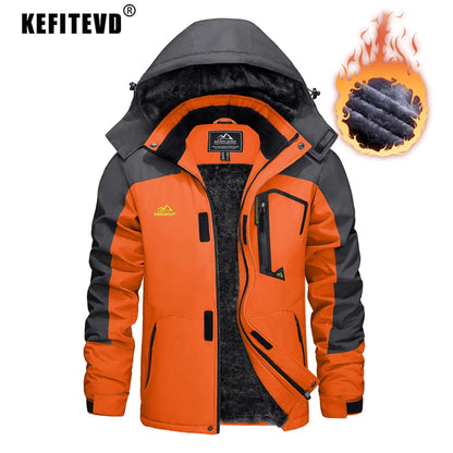 Men's Waterproof Fleece Ski Jacket Parka