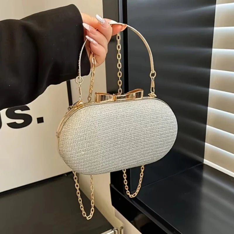 Luxury Sequined Hand-held Dinner Bag for Weddings