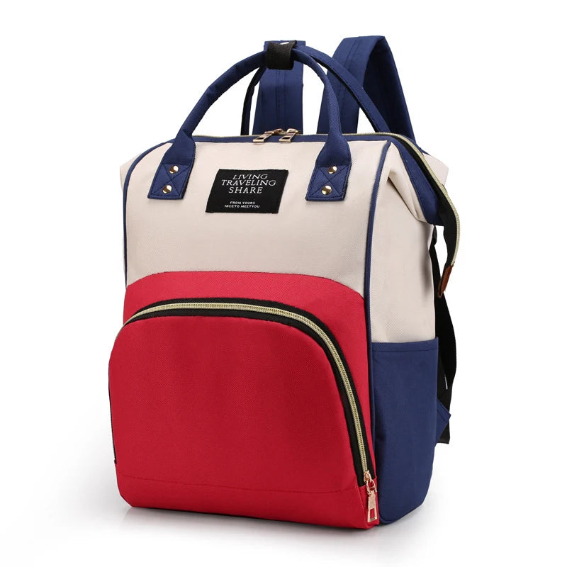 Large Capacity Canvas Diaper Bag Backpack