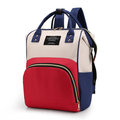 Large Capacity Canvas Diaper Bag Backpack