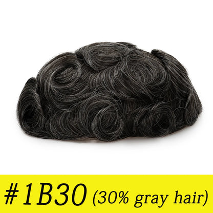 Thin Skin 0.03mm Natural Hair Toupee for Men