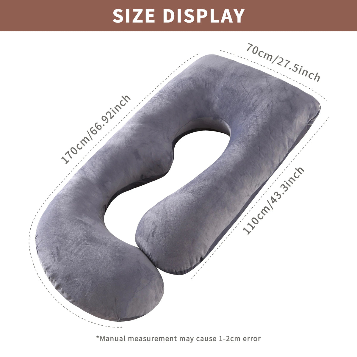 G Shaped Full Body Maternity Pillow with Removable Cover