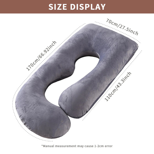 G Shaped Full Body Maternity Pillow with Removable Cover