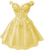 Butterfly Short Off Shoulder Prom Dress for Teens