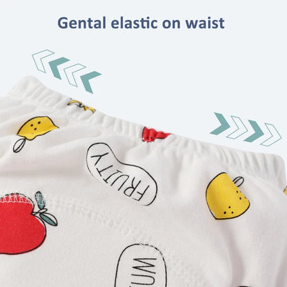 4PCS Reusable Cotton Baby Diapers for Potty Training