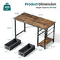 JHK 47 Inch Wood Computer Desk with 2 Drawers