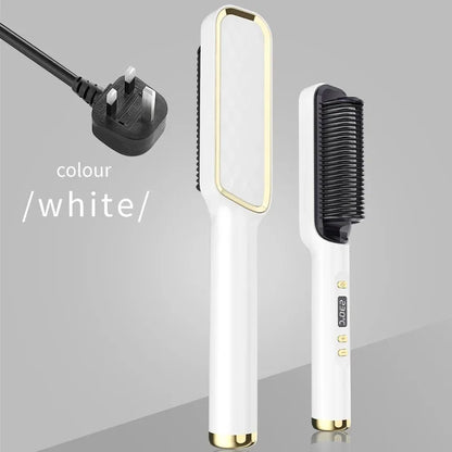 Electric Hot Comb Straight Hair Straightener Brush