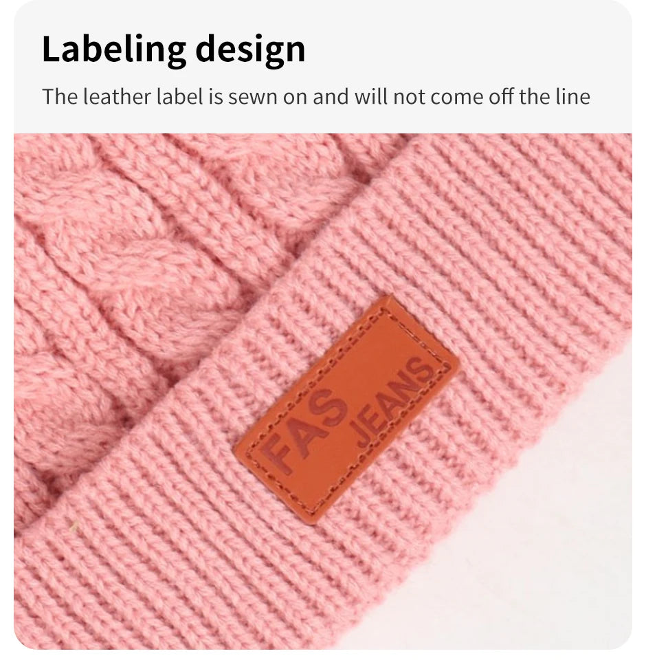 Cute Wool Pompom Baby Hat for Kids
