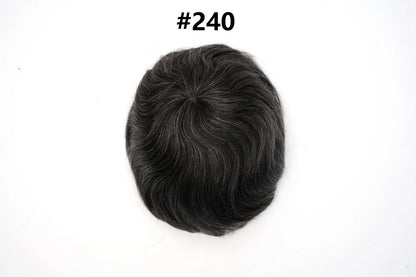 V Loop Silk Base Wavy Toupee for Men 8x10