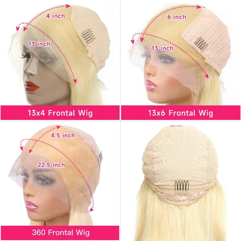 360 Lace Frontal Wig Honey Blonde Body Wave Human Hair