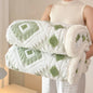 Geometric Jacquard Fleece Blanket Double Layer Taffeta