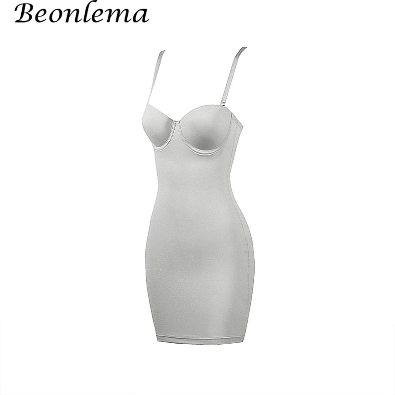 Backless Bodycon Mini Dress with Skinny Straps in Black