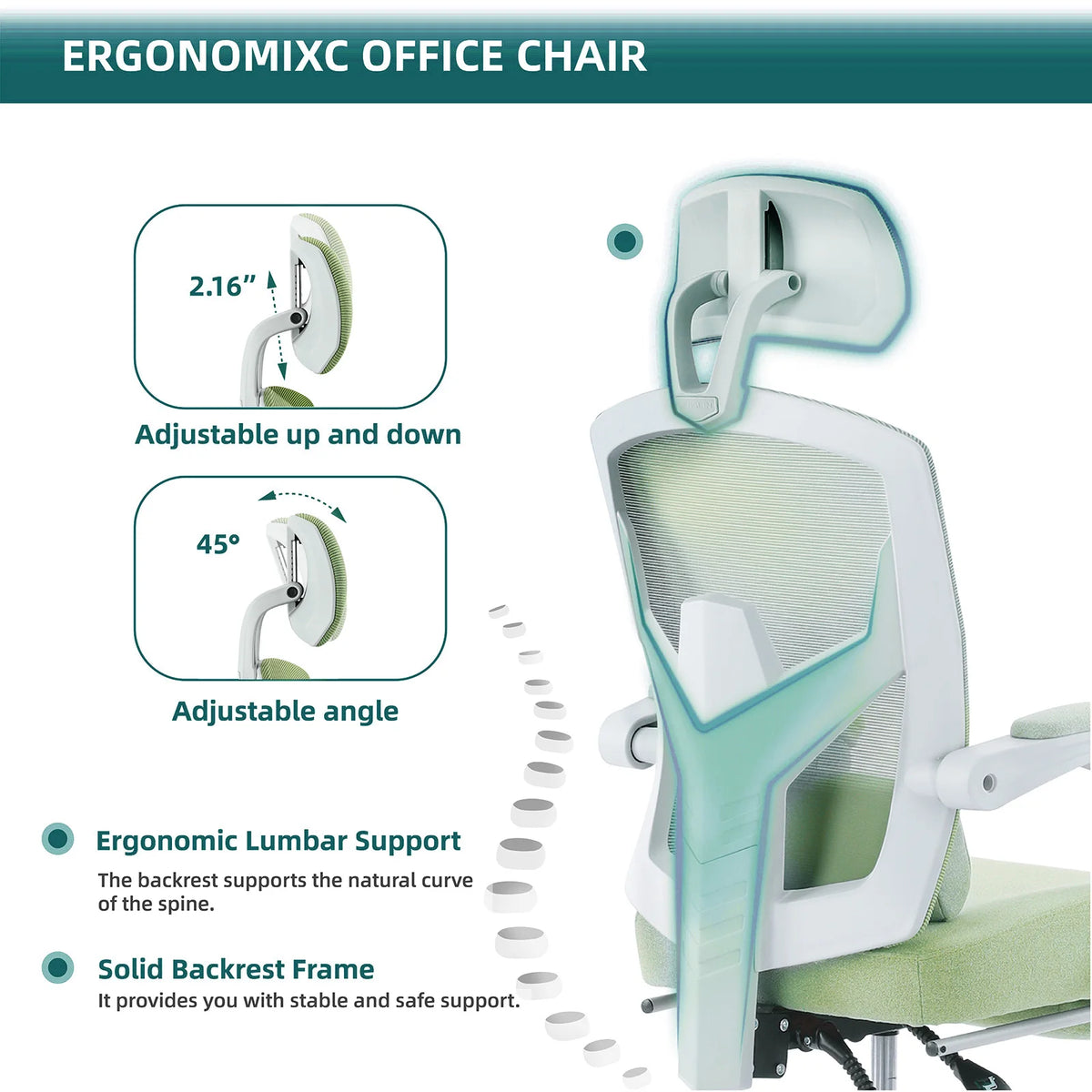 Ergonomic High Back Mesh Gaming Chair with Lumbar Support