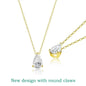 Smyoue Pear Cut Moissanite Necklace 925 Sterling Silver