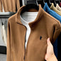 Men's Winter Thick Plush Jacket with Zipper and Pockets