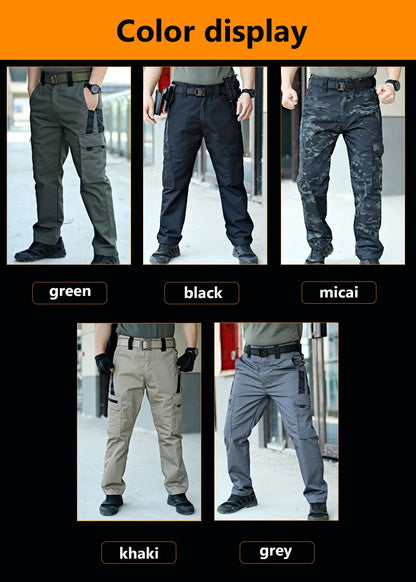 Men's Cargo Trousers Waterproof Multi-Pocket Pants