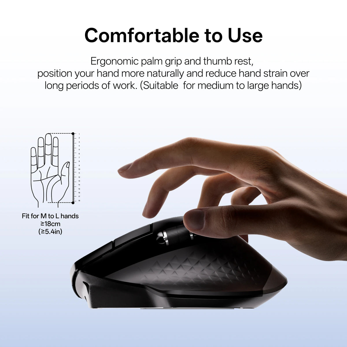 Rapoo MT710L Multi-Mode Ergonomic Wireless Mouse