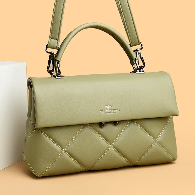 Women's Soft Leather Crossbody Handbag