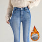 Women's Winter Plush Stretch Skinny Jeans