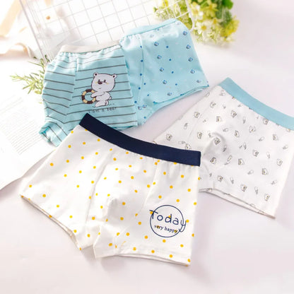 Boys Cotton Cartoon Print Boxer Briefs